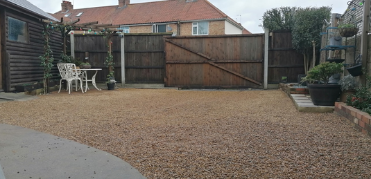 J Holliday Landscaping Backyard Gravel Driveway Norfolk