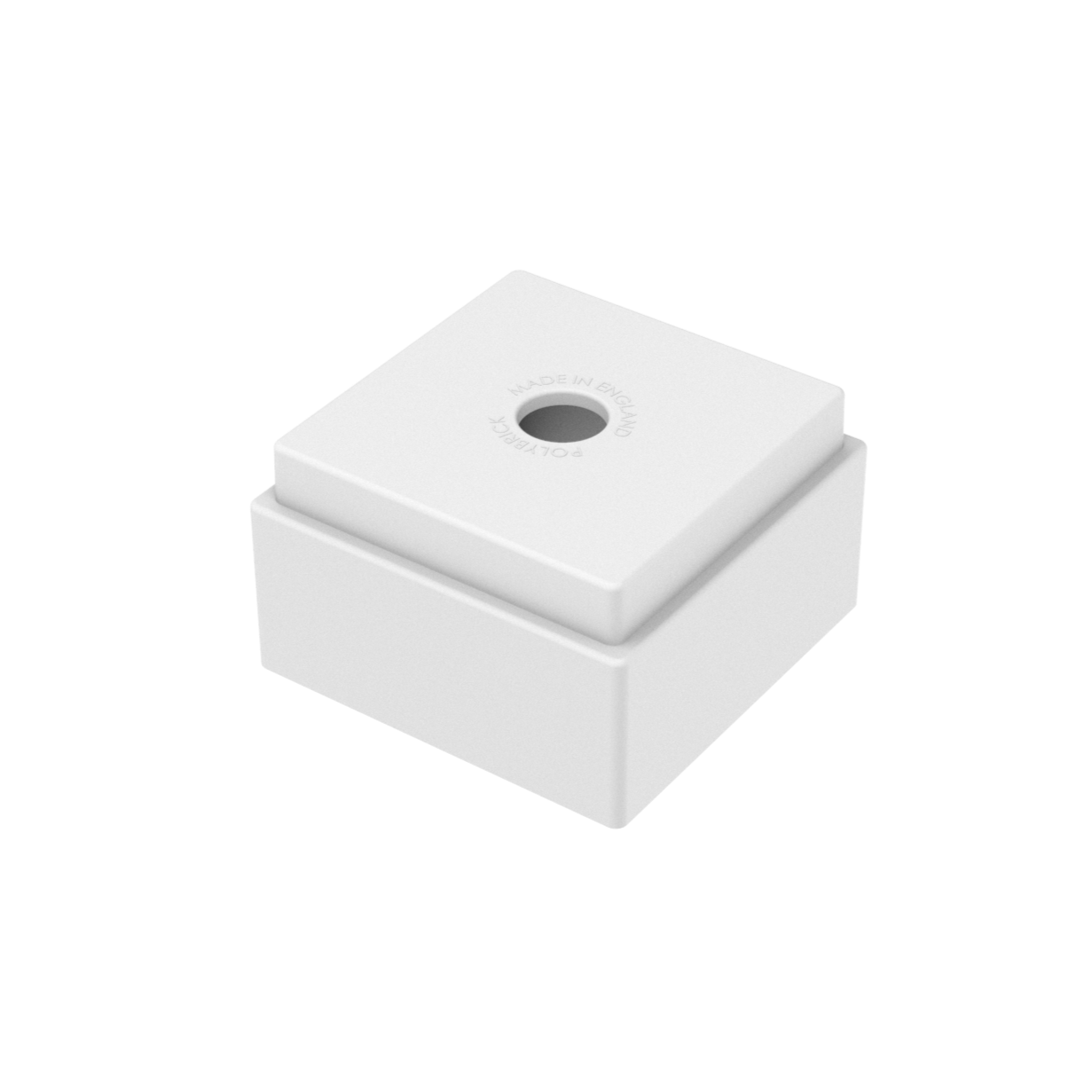 Bloco de construção PolyBrick individual em plástico branco